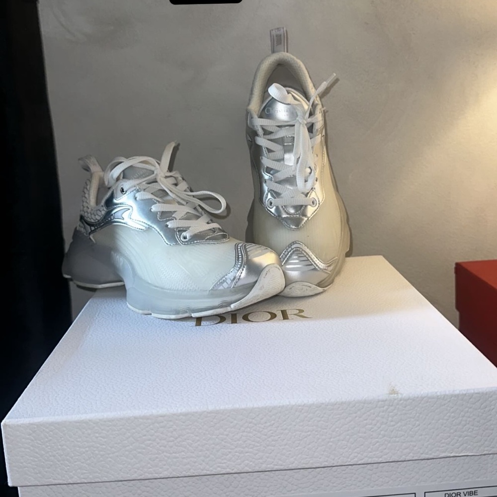 Dior Silver Sneakers Modern Chunky Design